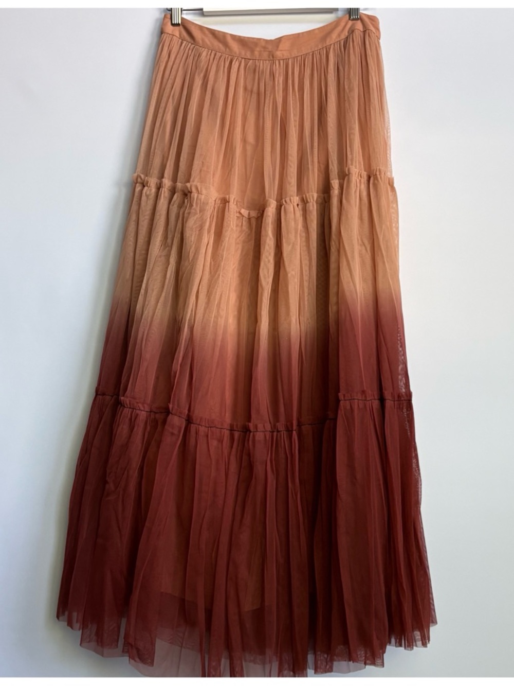 NWT Anthropologie Let Me Be Ombre Tulle Maxi Skirt, M - Picture 7 of 9